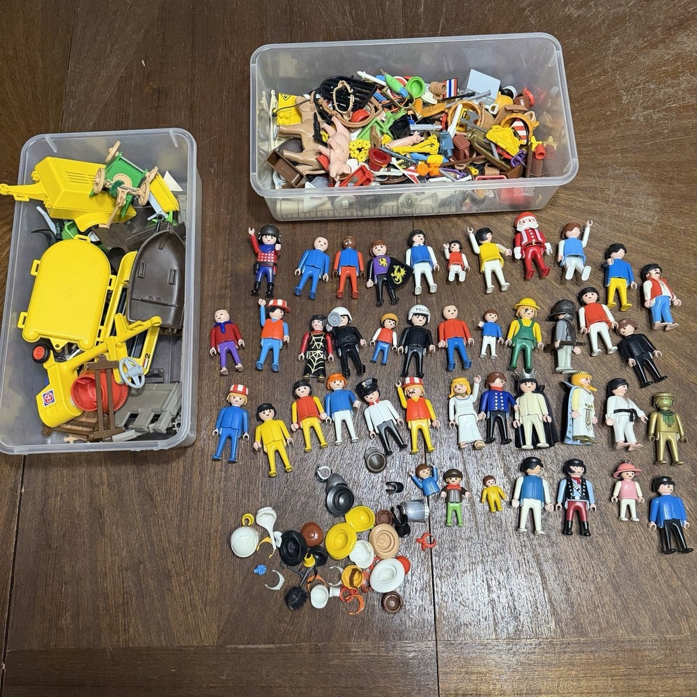 The 70s 80s Playmobil Lot Figures Accessories Mixed Lots Hundreds Of Pieces